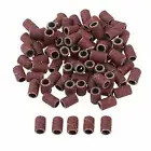 100X Nail Art Sandpaper Sanding Band 6 Grits Electric Drill File Replacement Set
