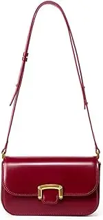 [Roymi] French Spring And Summer Genuine Leather Women's Bag Messenger Bag Fashionable Commuter Underarm Bag, Red, One Size