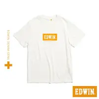 在飛比找Yahoo奇摩購物中心優惠-EDWIN PLUS+ 冰河玉涼感LOGO短袖T恤-男-米白