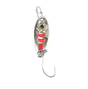 Clam Small Pea Slab Spoon - Silver - 1/8 oz #6 Hook Ice Lure
