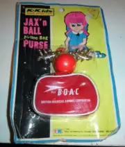 NOS Vtg 1968 Chemtoy Jax N Ball W/ Airline Bag Purse B.O.A.C. KMart