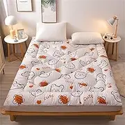 Thicken Floor Mattress Soft, Futon Japanese Tatami Portable Folding, for Guest Sleeping Dormitory Boys Girls Adults(Ours Blanc,0.9 * 2.0m(3kg))