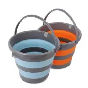 2 Pack Collapsible Plastic Bucket with 2.6 Gallon 10L Each Foldable Round Tub...