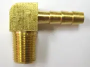 1pc Elbow Brass Barb Fitting 3/16" Hose x 1/8 NPT Fuel MettleAir 139-3A