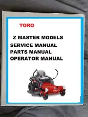 Toro z master 3000 zero turn riding lawn mower shop Service Repair & part Manual