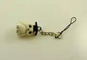Grad Owl graduation whitel cell phone strap or purse charm zipper pull