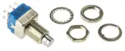 Apem PUSH BUTTON SWITCH 3A 24V DC Momentary DPDT, Solder Terminal, Round SILVER