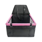 Black And Pink Portable Pet Car Seat For Dogs Cats Cover Travel Carrier With Safety Belt Pet Transport