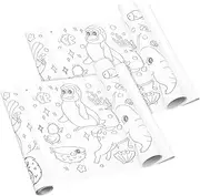 Vaguelly Wall Decal Painting Paper 2 Rolls of Boys and Girls Graffiti Coloring Drawing Sheets