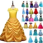 Kids Girls Elsa Cinderella Princess Dresses Cosplay Costume Party Fancy Dress ~