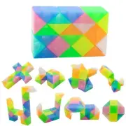 1PC Snake Fidget Toy Cube Twist Puzzle 24 Wedges, Large Size Jelly Magic Snak...