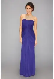 Adrianna Papell Necklace Long Gown Sz 14 Blue Periwinkle