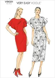 Vogue 9021 Misses' Flutter Sleeve Dresses Sewing Pattern - Size 6-8-10-12-14