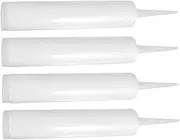 Operitacx 4pcs Refillable Caulk Tubes for Tile Repair Lightweight Sealant Tubes Easy to Use for Cracks Leaks and Grout Applications