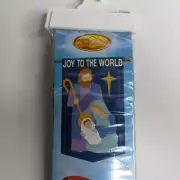 Vintage NCE Christmas "Joy To The World" Nativity Nylon Flag - 28" x 44" - NEW!