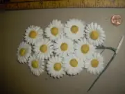 Vintage White Daisy Cluster- Yellow Center - Millinery