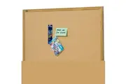 Quartet 120x90cm Corkboard Oak Frame Wall Hanging Pin Board Stationery Brown