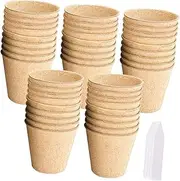 ANDRESLAD 1Set Starter Plant Pots Peat Seedling Cups for Garden Indoor Plants for Transplanting Flowers Vegetables More