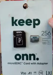 onn.256GB Class 10 U1 SDHC SD Memory Card for Nikon Canon Sony Digital Cameras