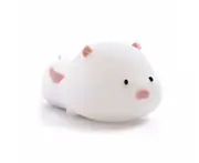 Piglet Timing Sleeping Lamp Seven-Color Discolored Led Bedside Silicone Night Lamp - Pink