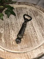 BRIGHTON Celebration Silver Heavy Ornate Beer Soda Coke Bottle Cap Opener 5.5”