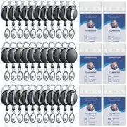 Heavy Duty Retractable Badge Holder Reel with Belt Clip Keyring and Waterproo...