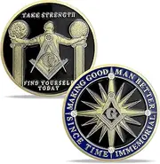 Masonic Coins Master Mason Brotherhood Freemason Challenge Coin