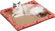 Dog Cooling Mat,Cooling Blanket For Dogs - High Heat Resistant Bed Rattan Square Nest Washable 19.6x15.7in For Crate Training Camping Trips