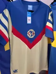 1987 CLUB AMÉRICA RETRO HOME YELLOW JERSEY ALFREDO TENA #4 SIZE LARGE