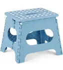 VECELO Folding Step Stool 11Inch Non Slip Surface Portable Foldable 1 Step Stool