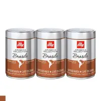 在飛比找Yahoo奇摩購物中心優惠-illy 巴西風味 咖啡豆 (250g/罐) 3入組