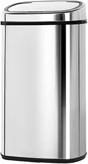 [Devanti] Rubbish Bin 68L Sensor White Steel Body Kitchen Trash Bins, Home Appliance, Senor and Manual Operation Liner Holder Fully Closed Lid Fingerprint Resistant