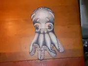 NOS NEW VINTAGE OCTOPUS POTHOLDER PUPPET OVEN MITT 1985 SARI MADE IN ENGLAND