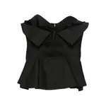 [Alexander Mcqueen] Alexander Mcqueen Bow-detailed Peplum Top 40 IT BLACK
