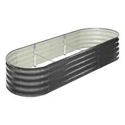 Livsip Galvanised Raised Garden Bed Steel Vegetable Planter 240X80X42CM