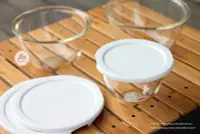在飛比找Yahoo!奇摩拍賣優惠-玻璃盆_HARIO耐熱玻璃碗白蓋3入_MXPF-4904-W