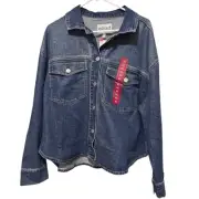 Edited by Remi Bader Women's Denim Jacket Top, Size XL Casual Biker Layer New