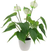 42Cm Simulation Anthurium Andraeanum Artificial Flower Home Decor Bouquet Green