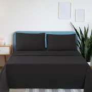 LINENOVA 2000TC Ultra Soft Bedding Sheet Sets 4 Pieces Black (All Size)