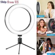 6" LED Mini Portable Ring Light w/Tripod for Video Live Stream Makeup Selfie USB