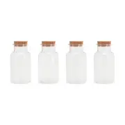 4 Pack Candy Jars with Cork Lids
