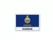 Patch Badge Printed Flag USA Kansas