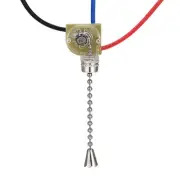 3 Way Fan Light Switch with Chrome Pull Chain (Pack of 2 sets)