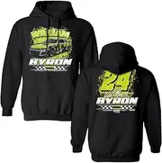 Checkered Flag Sports William Byron 2025 Raptor 2-Spot Hoodie Outerwear Sweatshirt Black