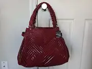 Cole Haan Laury Patent Unit Medium Tote - Ruby Sugar Patent NWT