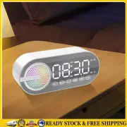 BT Speaker Digital Alarm Clock LED Display with Dual Alarms for Bedroom Home *AU