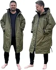 [Stravaig] Adult Waterproof Changing Robe with Super Soft Fleece Lining - Waterproof Windproof Oversized Coat for Changing -Swimming and Watersports. Comes with Compression Straps