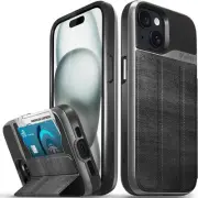 Wallet Case Compatible with Apple iPhone 15 (6.1"), Military Grade