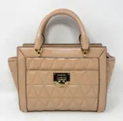 Michael Kors Vivianne Oyster Patent Leather Small Satchel Messenger Bag