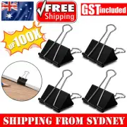 UP 100X Foldback Clip Black Steel Binder Bulldog Clip Paper Office Document 19MM